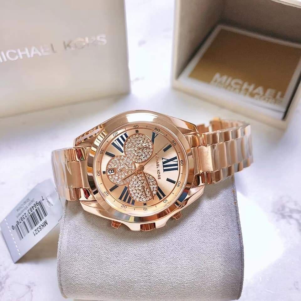 Michael Kors Bradshaw Chronograph Rose Gold Dial Rose Gold Steel Strap Watch For Women - MK6321 Buy Now By Michael Kors