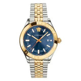 Versace Hellenyium Quartz Blue Dial Two Tone Steel Strap Watch For Men - VEVK00520 Buy Now By Versace