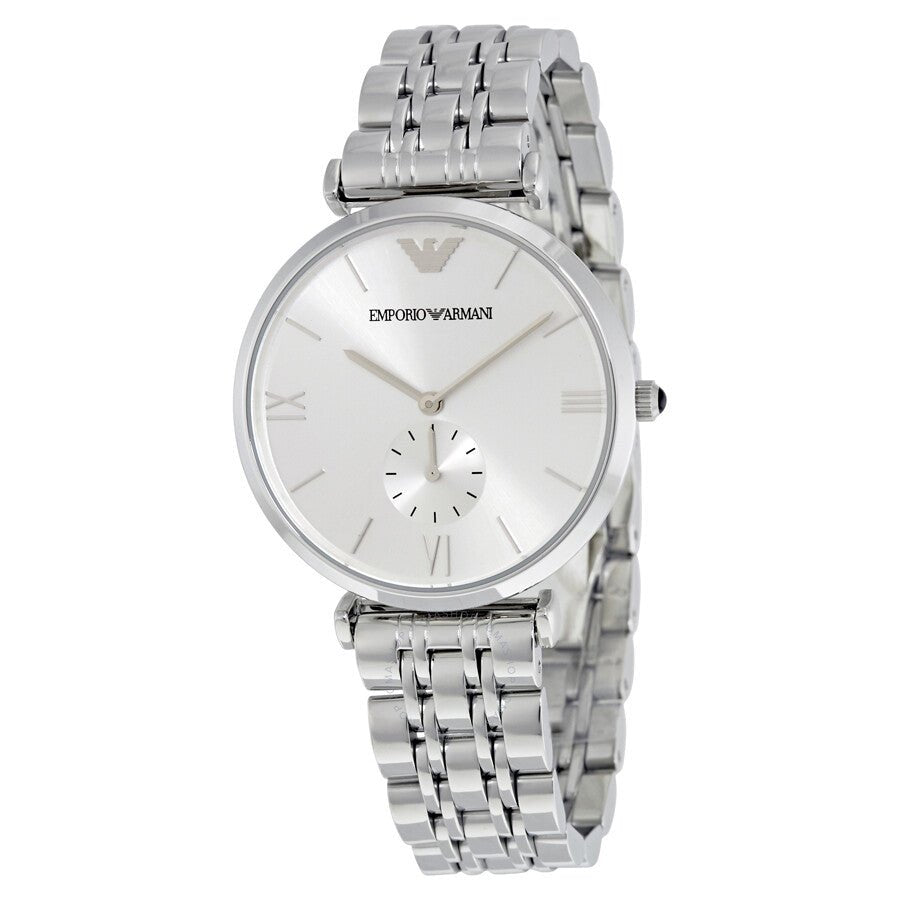 Emporio Armani Classic Silver Dial Silver Steel Strap Watch For Men - AR1819 Buy Now By Emporio Armani
