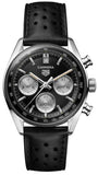 Tag Heuer Carrera Automatic Chronograph Black Dial Black Leather Strap Watch for Men - CBS2210.FC6534 Buy Now By Tag Heuer