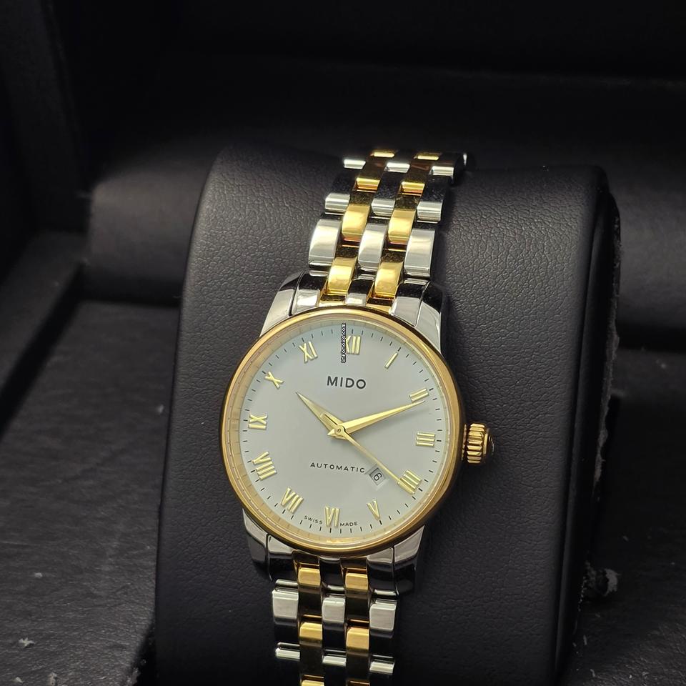 Mido Baroncelli III Automatic White Dial Two Tone Steel Strap Watch For Women - M7600.9.26.1 Buy Now By Mido