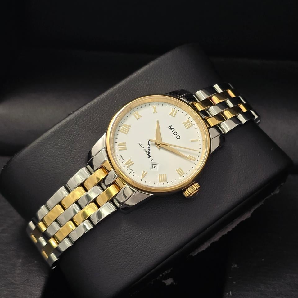 Mido Baroncelli III Automatic White Dial Two Tone Steel Strap Watch For Women - M7600.9.26.1 Buy Now By Mido