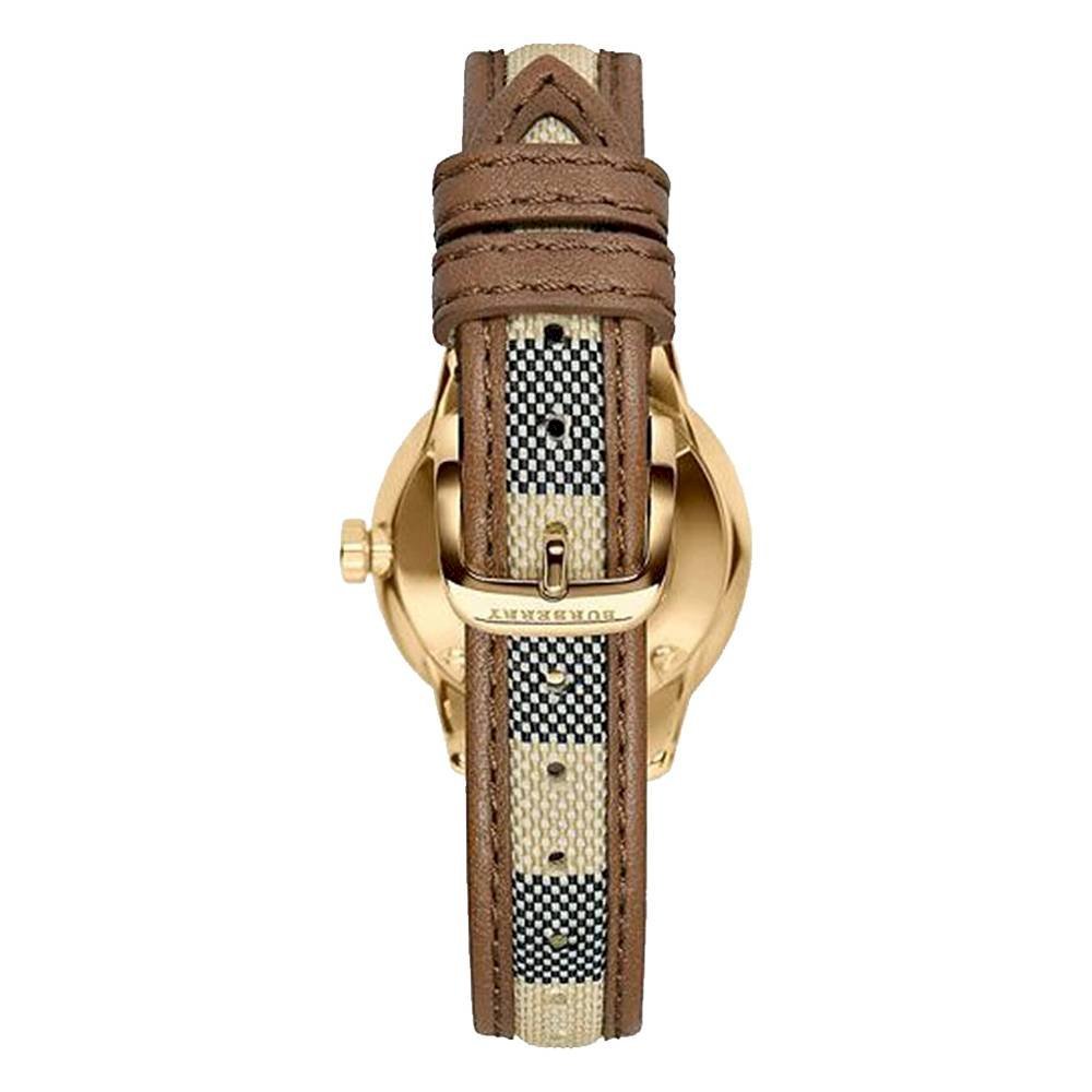 Burberry The Classic Gold Dial Brown Leather Strap Watch for Women - BU10114 Buy Now By Burberry