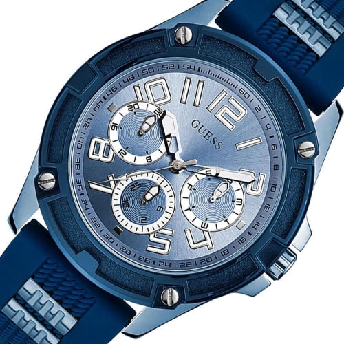 Guess Delta Blue Dial Blue Silicone Strap Watch for Men - GW0051G4 Buy Now By Guess