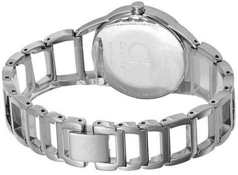 Calvin Klein Stately Black Dial Silver Steel Strap Watch for Women - K3G2312S Buy Now By Calvin Klein