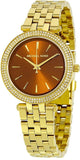 Michael Kors Darci Amber Dial Gold Steel Strap Watch for Women - MK3408 Buy Now By Michael Kors