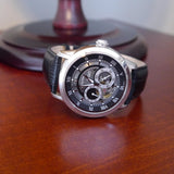 Bulova BVA Classic Automatic Silver Dial Black Leather Strap Watch for Men - 96A135 Buy Now By Bulova