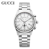Gucci G Timeless Chronograph White Dial Silver Steel Strap Watch For Men - YA126472 Buy Now By Gucci