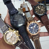 Fossil Nate Chronograph Blue Dial Brown Leather Strap Watch for Men - JR1505 Buy Now By Fossil