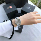 Coach Delancey White Dial Silver Steel Strap Watch for Women - 14502810 Buy Now By Coach