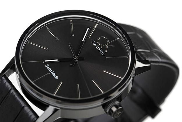 Calvin Klein Post Minimal Black Dial Black Leather Strap Watch for Men - K7621401 Buy Now By Calvin Klein