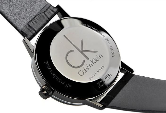 Calvin Klein Post Minimal Black Dial Black Leather Strap Watch for Men - K7621401 Buy Now By Calvin Klein