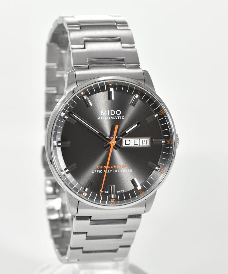 Mido Commander II Automatic Chronometer Grey Dial Silver Steel Strap Watch For Men - M021.431.11.061.01 Buy Now By Mido