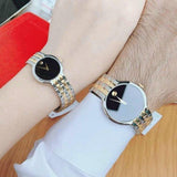 Movado Veturi Quartz Black Dial Two Tone Steel Strap Watch for Women - 0606933 Buy Now By Movado