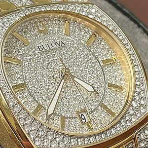 Bulova Phantom Crystal Silver Dial Two Tone Steel Strap Watch for Men - 98B323 Buy Now By Bulova