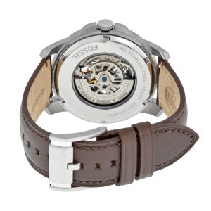 Fossil Grant Automatic Skeleton Black Dial Brown Leather Strap Watch for Men - ME3095 Buy Now By Fossil