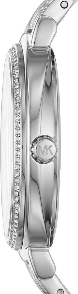 Michael Kors Cinthia White Mother of Pearl Dial Silver Steel Strap Watch for Women for Women - MK3641 Buy Now By Michael Kors