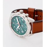 Fossil Bronson Chronograph Green Dial Brown Leather Strap Watch for Men - FS5738 Buy Now By Fossil