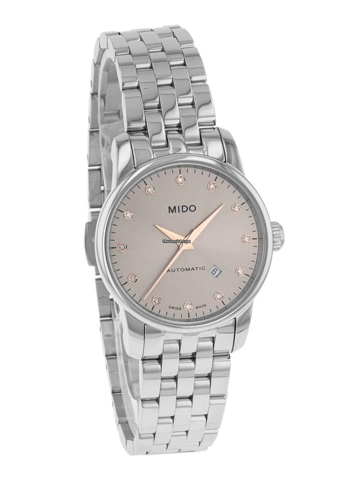 Mido Baroncelli III Automatic Silver Dial Silver Steel Strap Watch For Women - M7600.4.21.1 Buy Now By Mido