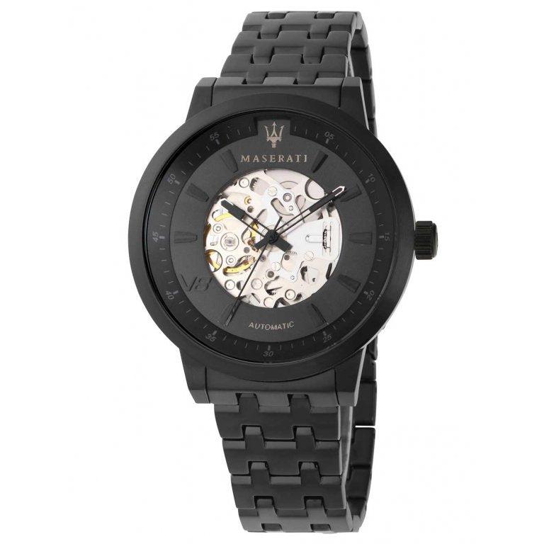 Maserati Granturismo Sport GT Skeleton Black Dial Black Steel Strap Watch For Men - R8823134003 Buy Now By Maserati