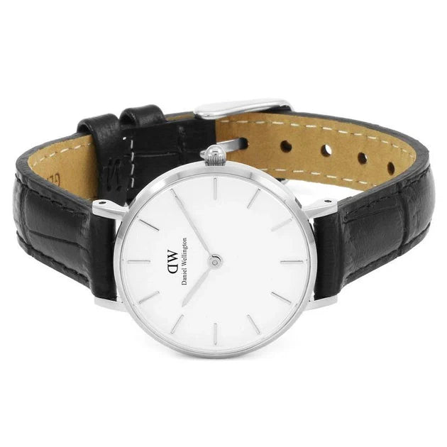 Daniel Wellington Classic Petite Reading White Dial Black Leather Strap Watch For Women - DW00100241 Buy Now By Daniel Wellington