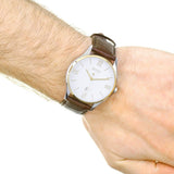 Hugo Boss Classic White Dial Brown Leather Strap Watch for Men - 1513486 Buy Now By Hugo Boss