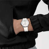 Tissot Seastar 1000 Mother of Pearl White Dial White Rubber Strap Watch for Women - T120.210.17.116.00 Buy Now By Tissot