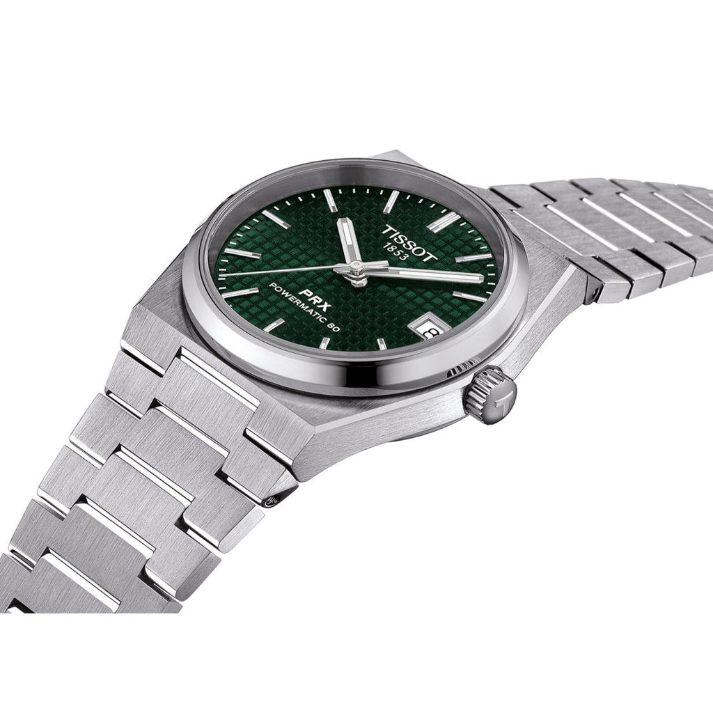 Tissot PRX Powermatic 80 Green Dial Silver Steel Strap Watch for Men - T137.207.11.091.00 Buy Now By Tissot