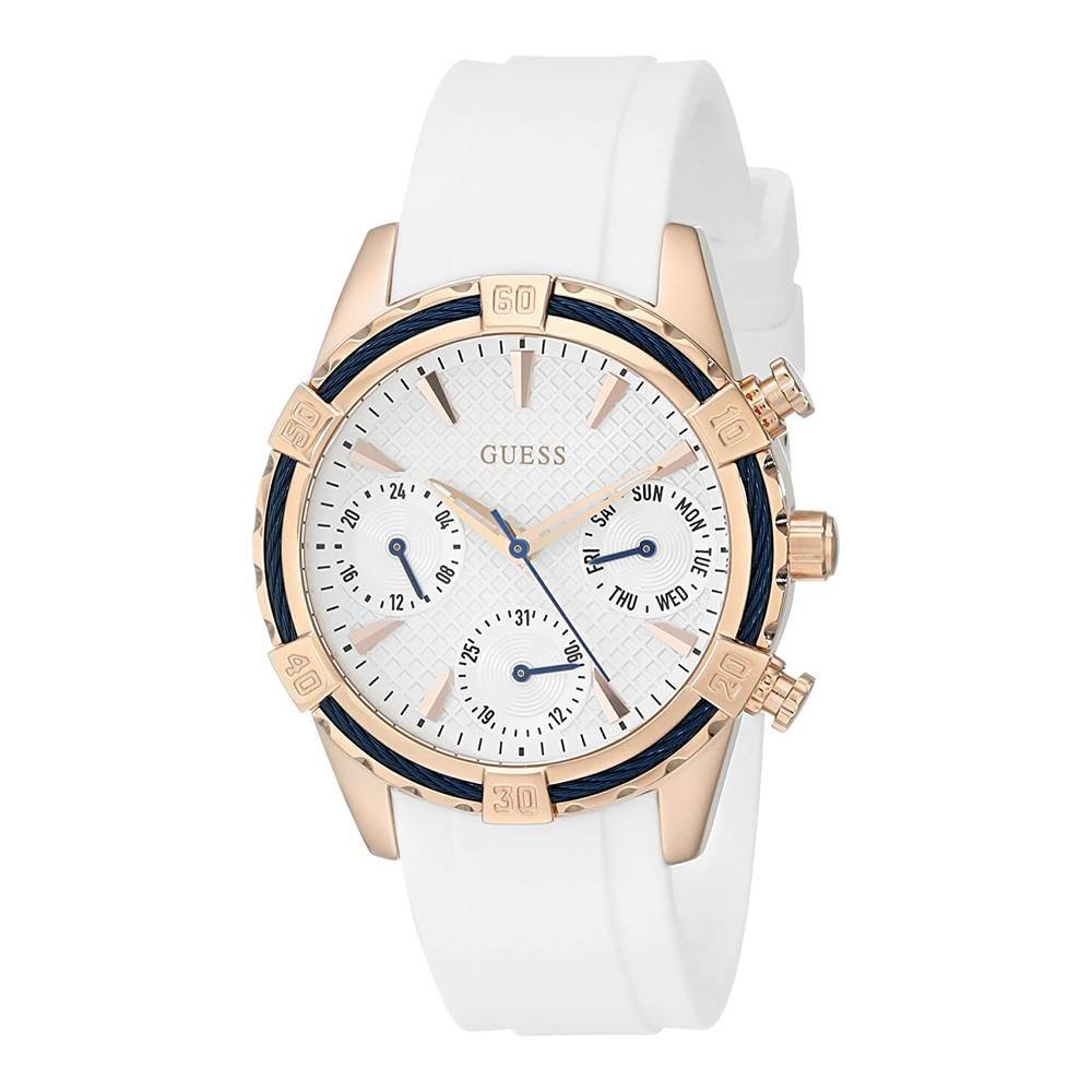 Guess Catalina White Dial White Silicon Strap Watch For Women - W0562L1 Buy Now By Guess