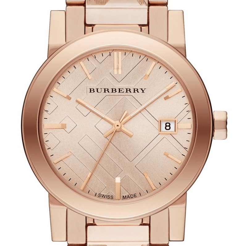 Burberry The City Rose Gold Dial Rose Gold Steel Strap Watch for Women - BU9235 Buy Now By Burberry