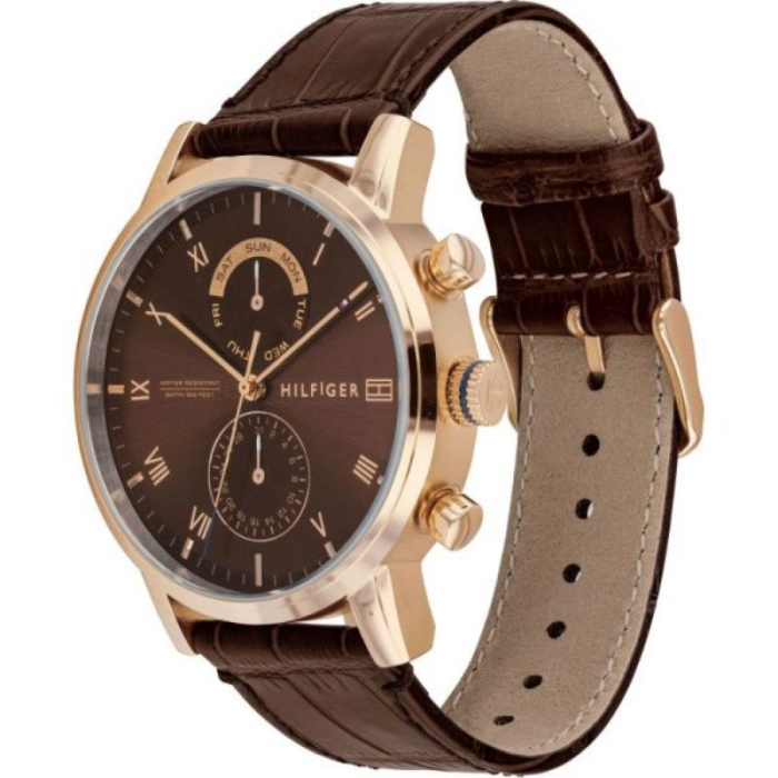 Tommy Hilfiger Kane Brown Dial Brown Leather Strap Watch for Men - 1710400 Buy Now By Tommy Hilfiger