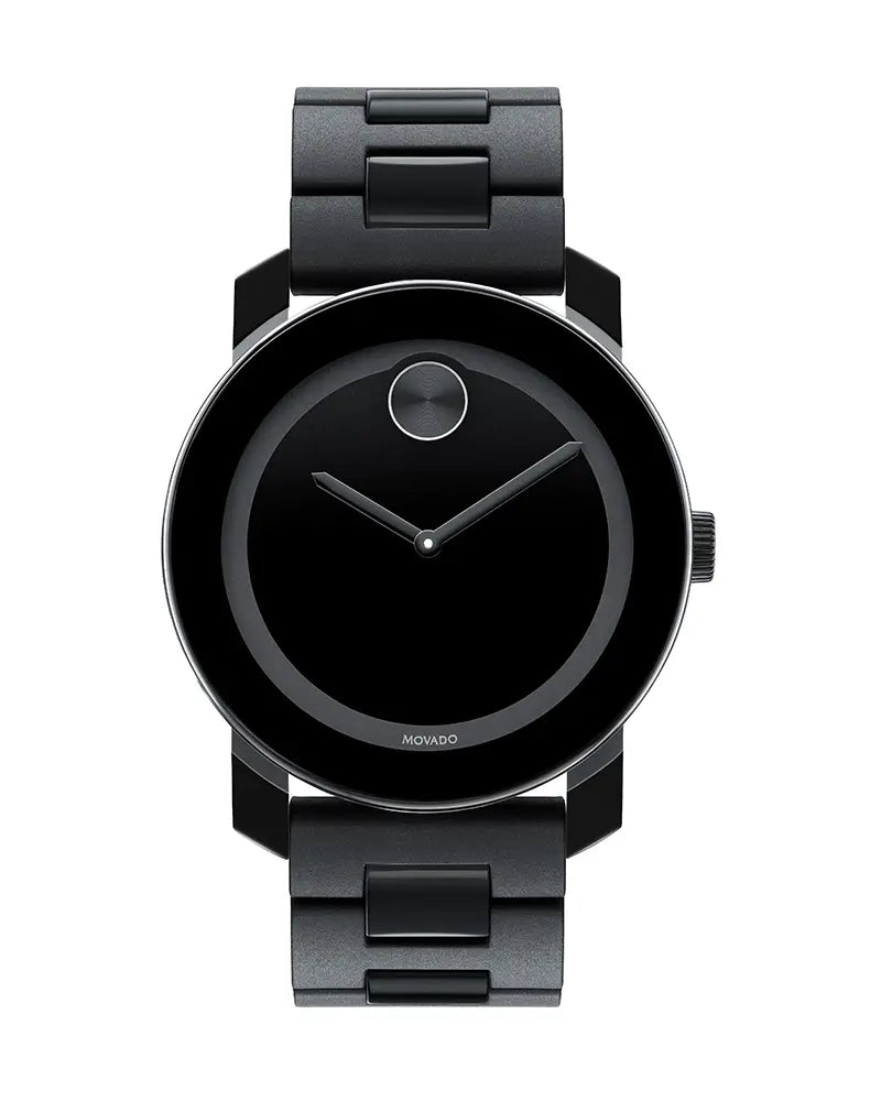 Movado Bold Black Dial Black Steel Strap Watch For Men - 3600047 Buy Now By Movado