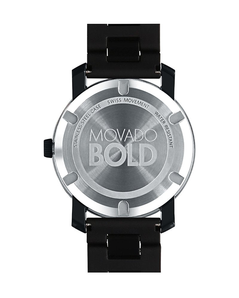 Movado Bold Black Dial Black Steel Strap Watch For Men - 3600047 Buy Now By Movado