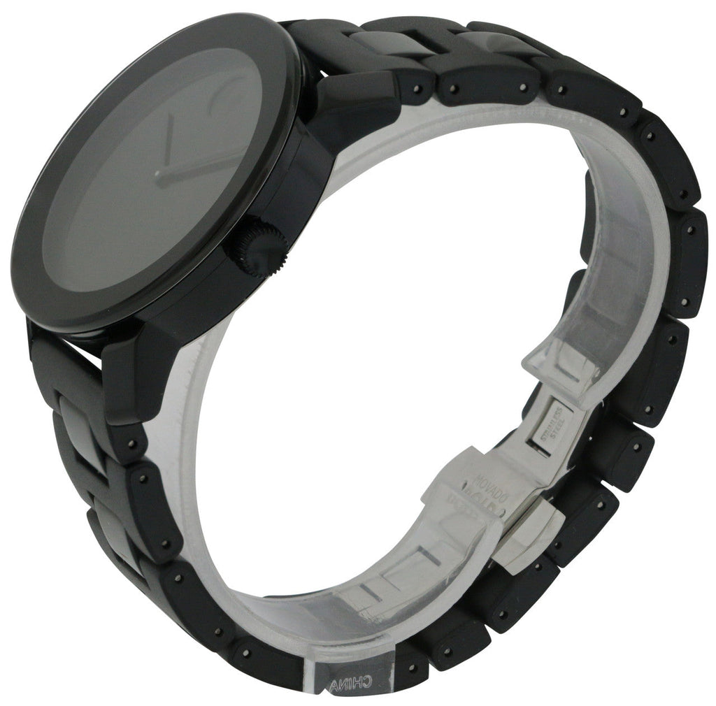 Movado Bold Black Dial Black Steel Strap Watch For Men - 3600047 Buy Now By Movado