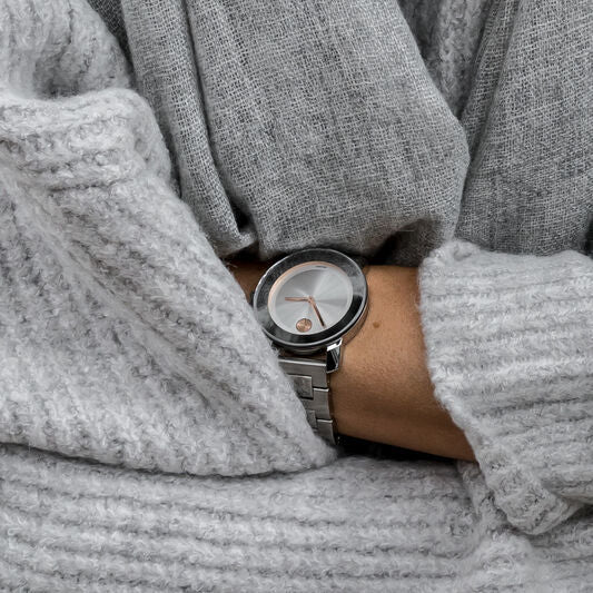 Movado Bold Silver Dial Silver Steel Strap Watch For Women - 3600084 Buy Now By Movado