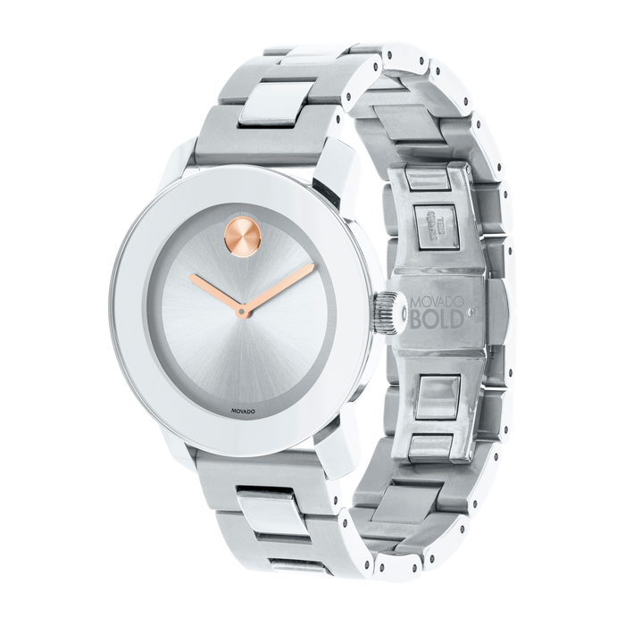 Movado Bold Silver Dial Silver Steel Strap Watch For Women - 3600084 Buy Now By Movado