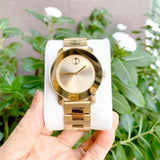 Movado Bold Yellow Gold Dial Yellow Gold Steel Strap Watch For Women - 3600085 Buy Now By Movado