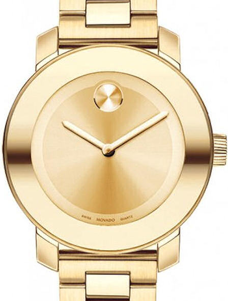 Movado Bold Yellow Gold Dial Yellow Gold Steel Strap Watch For Women - 3600085 Buy Now By Movado