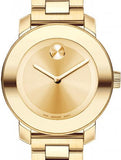 Movado Bold Yellow Gold Dial Yellow Gold Steel Strap Watch For Women - 3600085 Buy Now By Movado