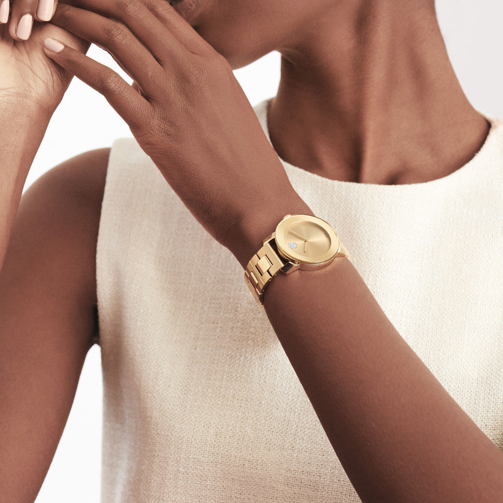 Movado Bold Rose Gold Dial Rose Gold Steel Strap Watch for Women - 3600086 Buy Now By Movado