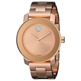 Movado Bold Rose Gold Dial Rose Gold Steel Strap Watch for Women - 3600086 Buy Now By Movado