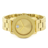 Movado Bold Gold Dial Yellow Gold Steel Strap Watch for Women - 3600104 Buy Now By Movado