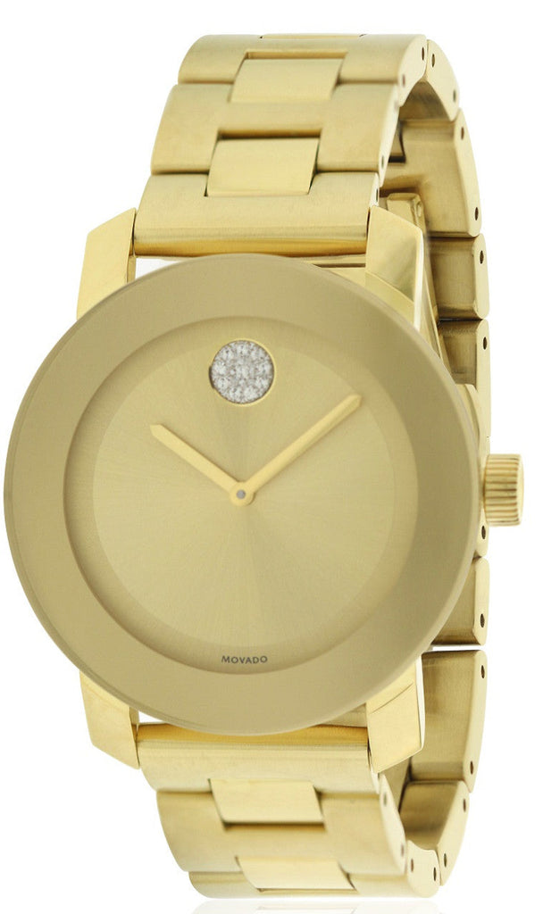 Movado Bold Gold Dial Yellow Gold Steel Strap Watch for Women - 3600104 Buy Now By Movado