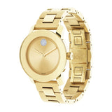 Movado Bold Gold Dial Yellow Gold Steel Strap Watch for Women - 3600104 Buy Now By Movado