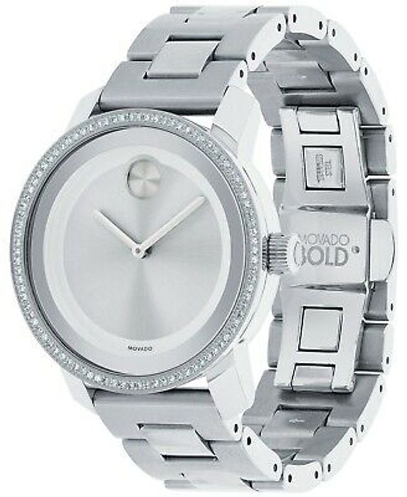 Movado Bold Diamonds Silver Dial Silver Steel Strap Watch for Women - 3600149 Buy Now By Movado
