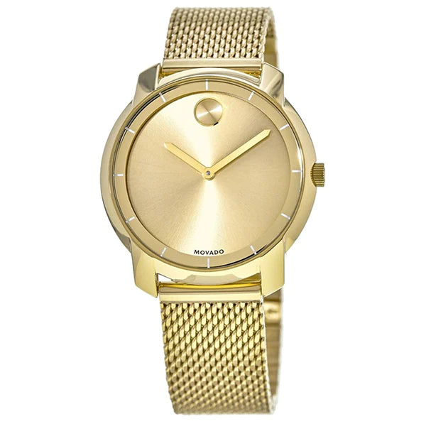 Movado Bold Gold Dial Gold Mesh Bracelet Watch for Women - 3600242 Buy Now By Movado