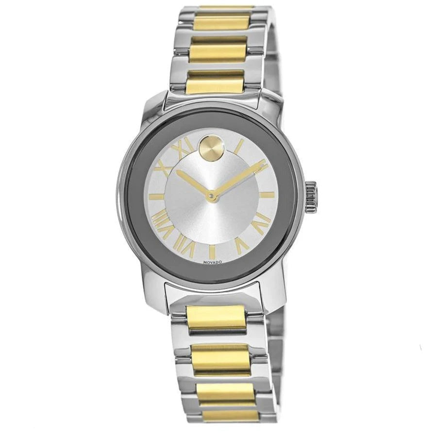 Movado Bold Silver Dial Two Tone Steel Strap Watch for Women - 3600245 Buy Now By Movado