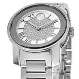 Movado Bold Crystal Pave Silver Dial Silver Steel Strap Watch for Women - 3600254 Buy Now By Movado