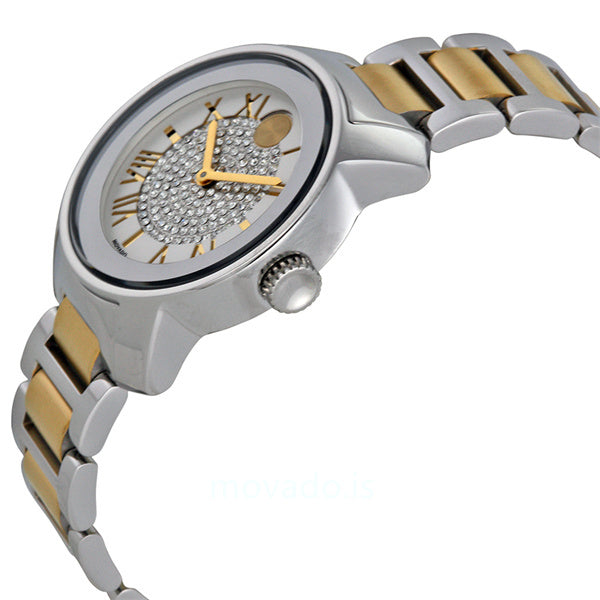 Movado Bold Silver Dial Two Tone Steel Strap Watch For Women - 3600256 Buy Now By Movado