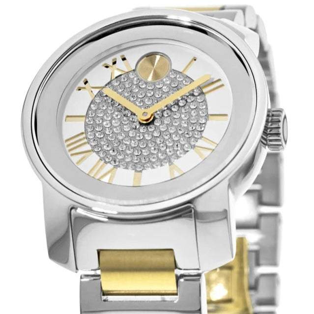Movado Bold Silver Dial Two Tone Steel Strap Watch For Women - 3600256 Buy Now By Movado